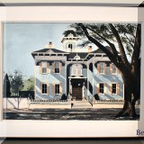 A15. Painting of the blue house on Nantucket by John Austin. 22&rdquo; x 29&rdquo; 